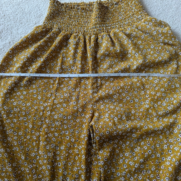 Sienna Sky Mustard Floral Smocked Pants - Picture 5 of 7